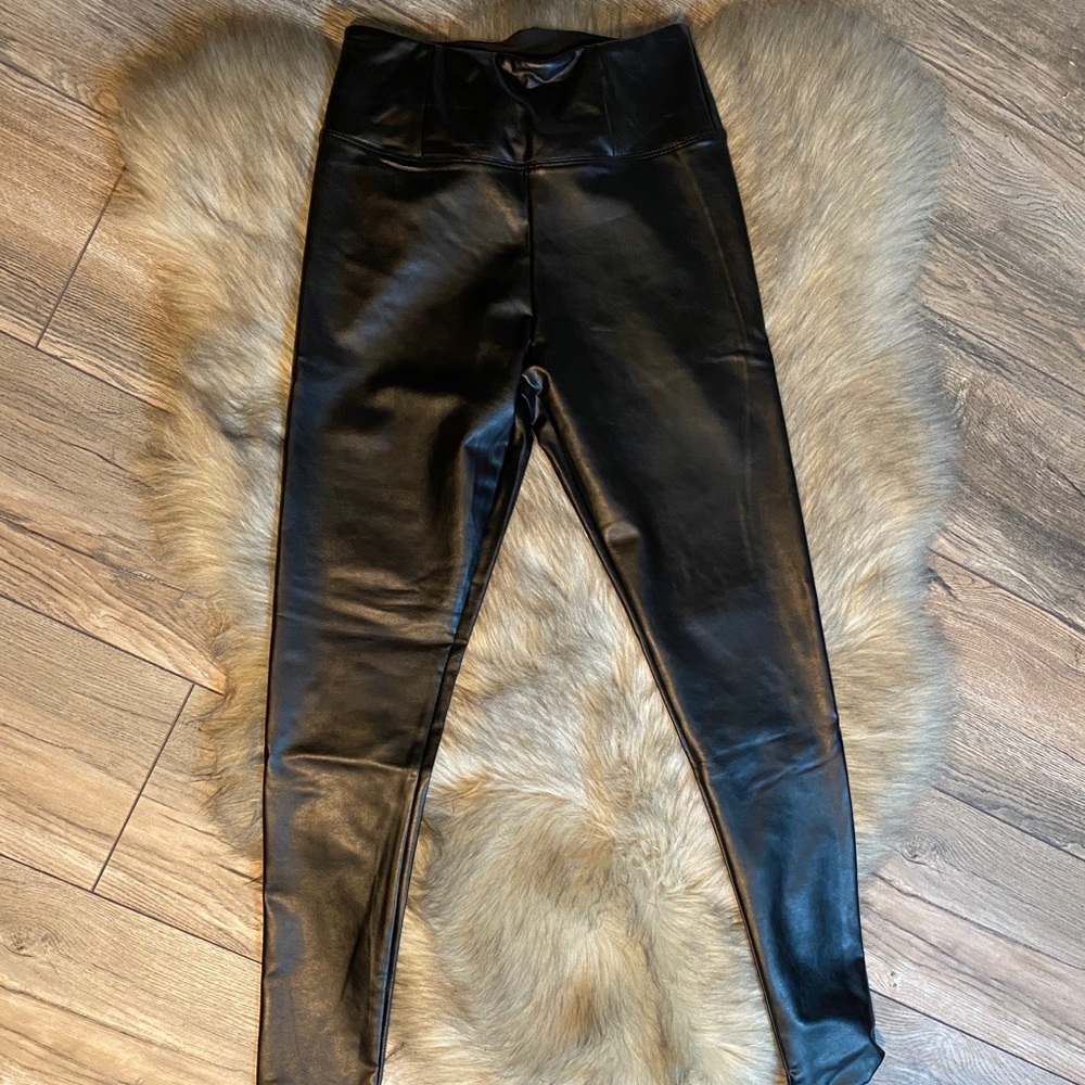 Fashion Nova faux leather tummy tuck leggings